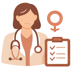 Ícone de consulta ginecológica - Dra. Carla Navarchi