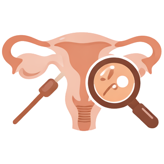 Ícone de exames preventivos ginecológicos